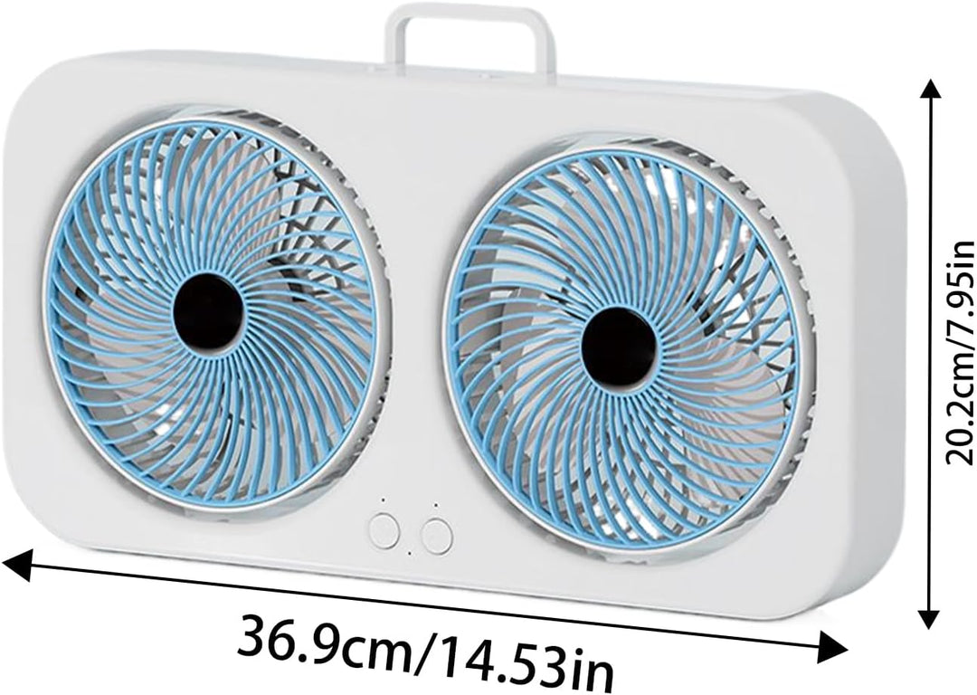 Schreibtischventilator,Luftkühler Mit Doppelkopf-Design & Tragbar - USB-Aufladbarer Leiser Ventilato
