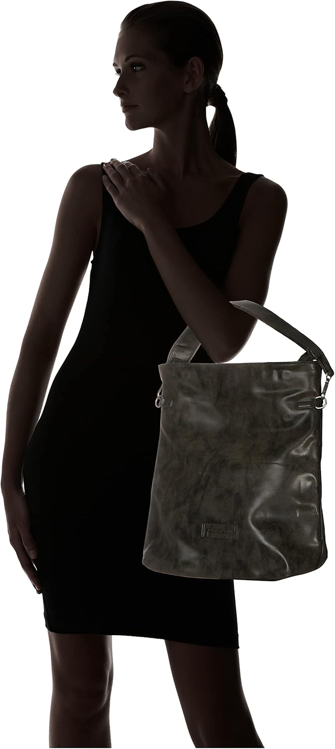 Fritzi aus Preussen Damen Bike01 Vintage Black Idol Schultertasche, Black Idol