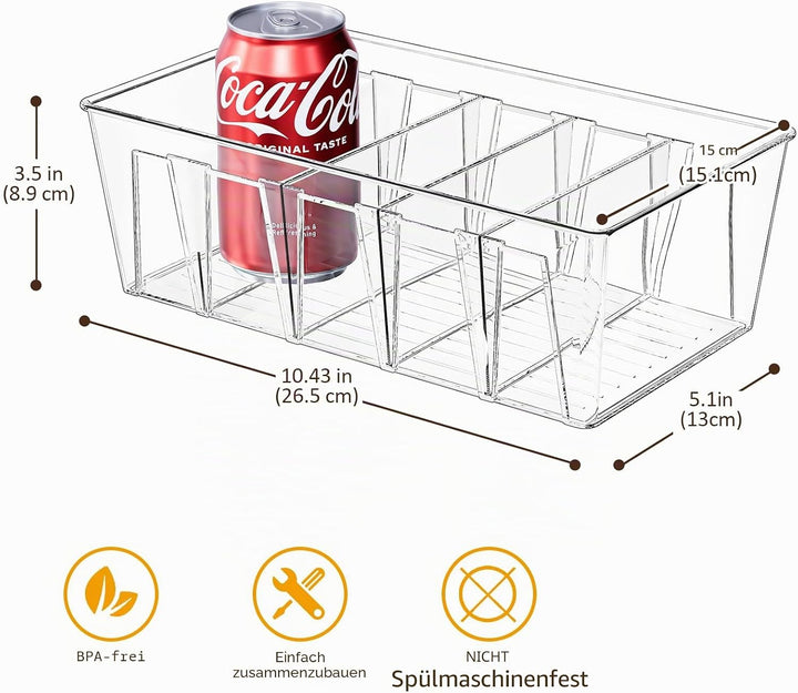 Puricon 4 Stück Snack Aufbewahrungsbox, stapelbarer Lebensmittel Organizer aus BPA-Frei Kunststoff,