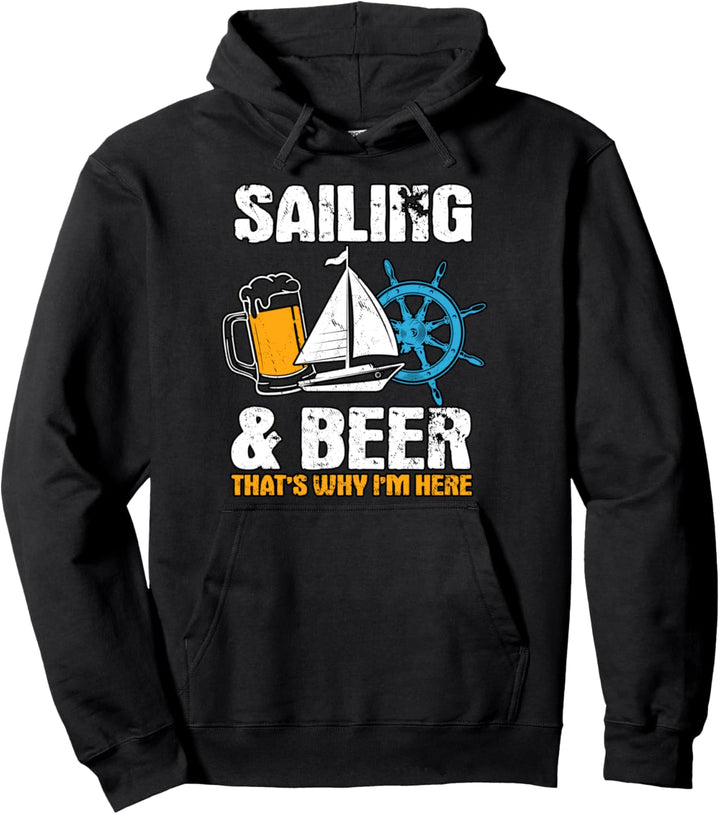 Segeln & Bier Geschenk Segler Segeln Pullover Hoodie