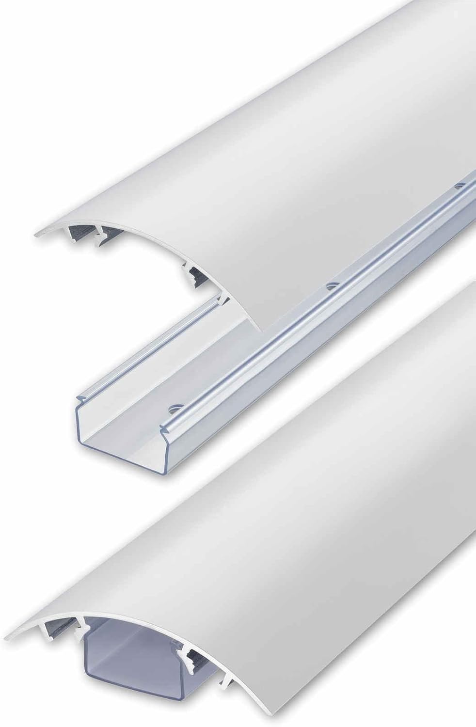 TV Design Aluminium Kabelkanal Weiss matt RAL9003 lackiert in verschiedenen Längen von ALUNOVO (Läng