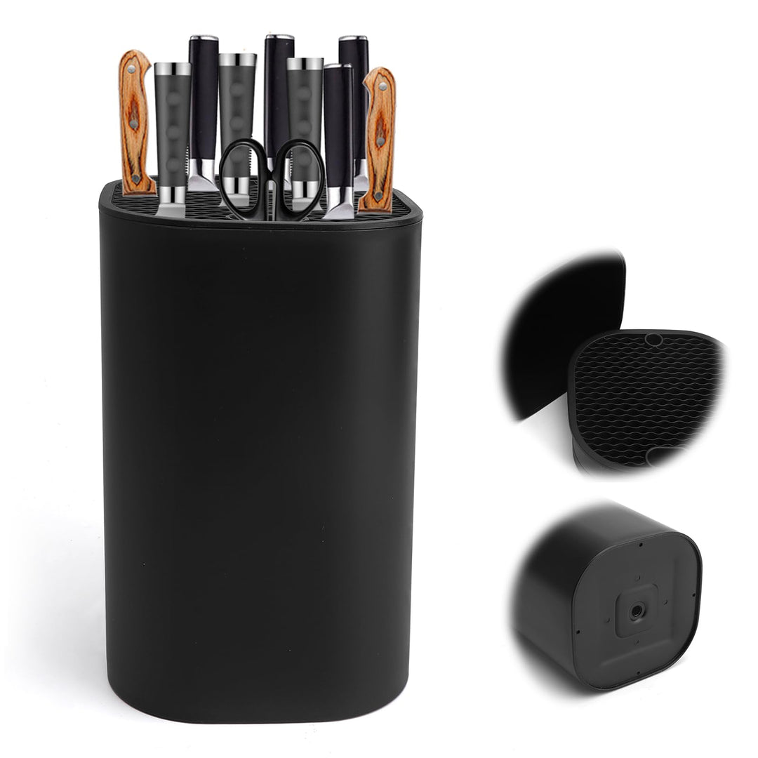 Universal Messerblock Ohne Messer Knife Holder mit 21 Schlitzen, Abflussdesign Abnehmbarer Messerhal