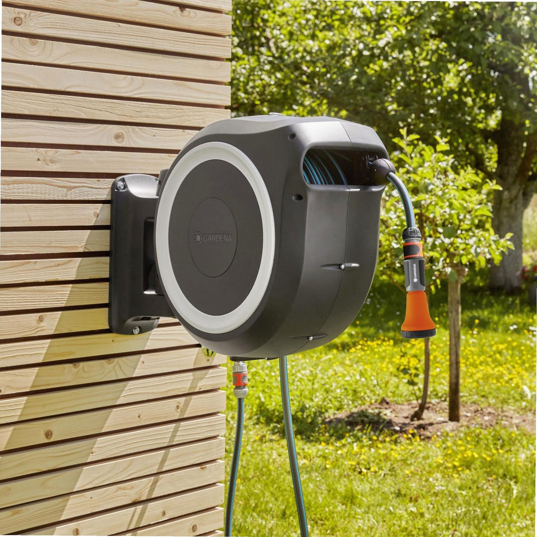 Gardena Wand-Schlauchbox RollUp L 30m Wandabroller für Garten