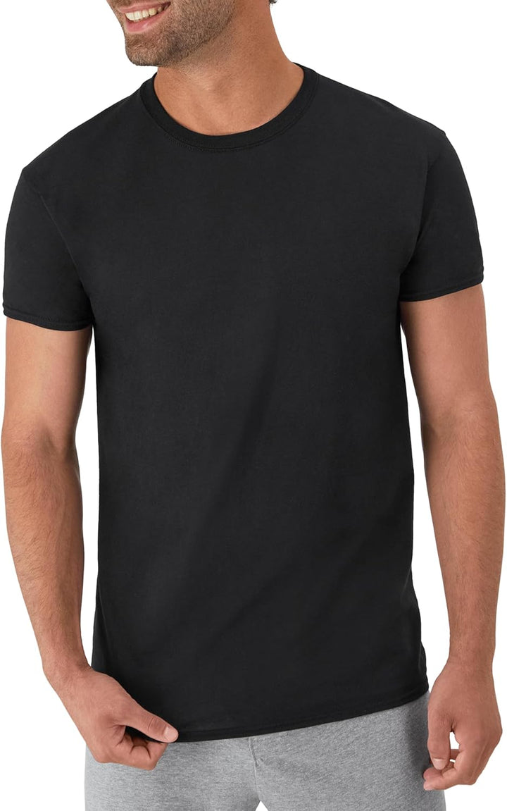 Hanes Men's Men's Cotton Undershirt, Moisture-Wicking Crew Tee Undershirts, Multi-Packs Available 2-