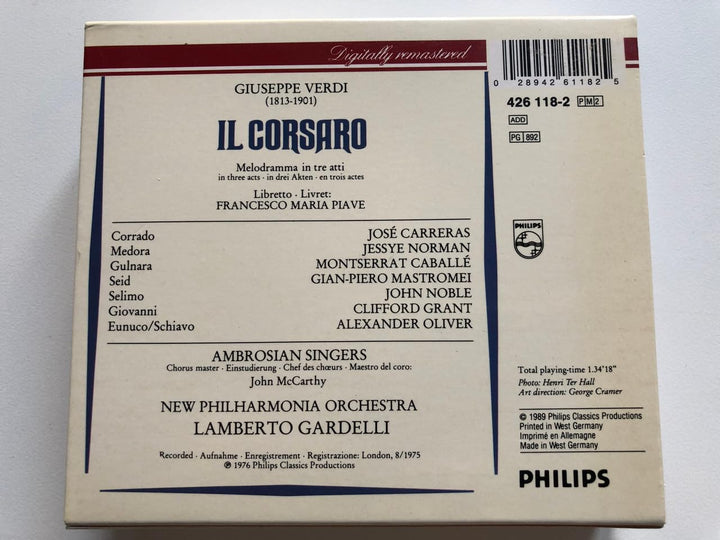 Il Corsaro (Gesamtaufnahme), Audio-CD
