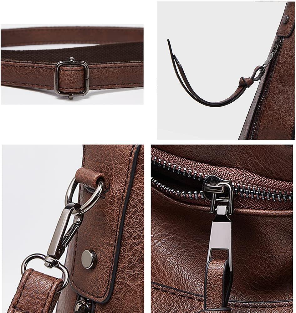 Sacmill Damen Handtasche PU Leder Umhängetasche Shopper Top-Griff Tragetaschen Elegant Schultertasch