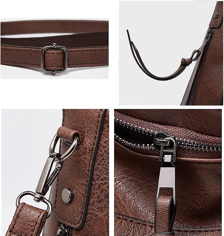 Sacmill Damen Handtasche PU Leder Umhängetasche Shopper Top-Griff Tragetaschen Elegant Schultertasch