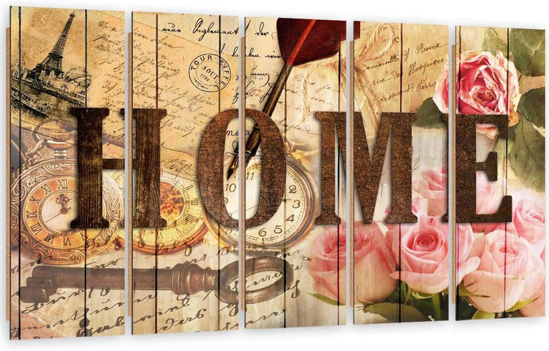 Feeby Eiffelturm Wanddekoration Design Deko Paneel 200x100 cm Rosa_f, Deko Paneel 200x100 cm Rosa_f