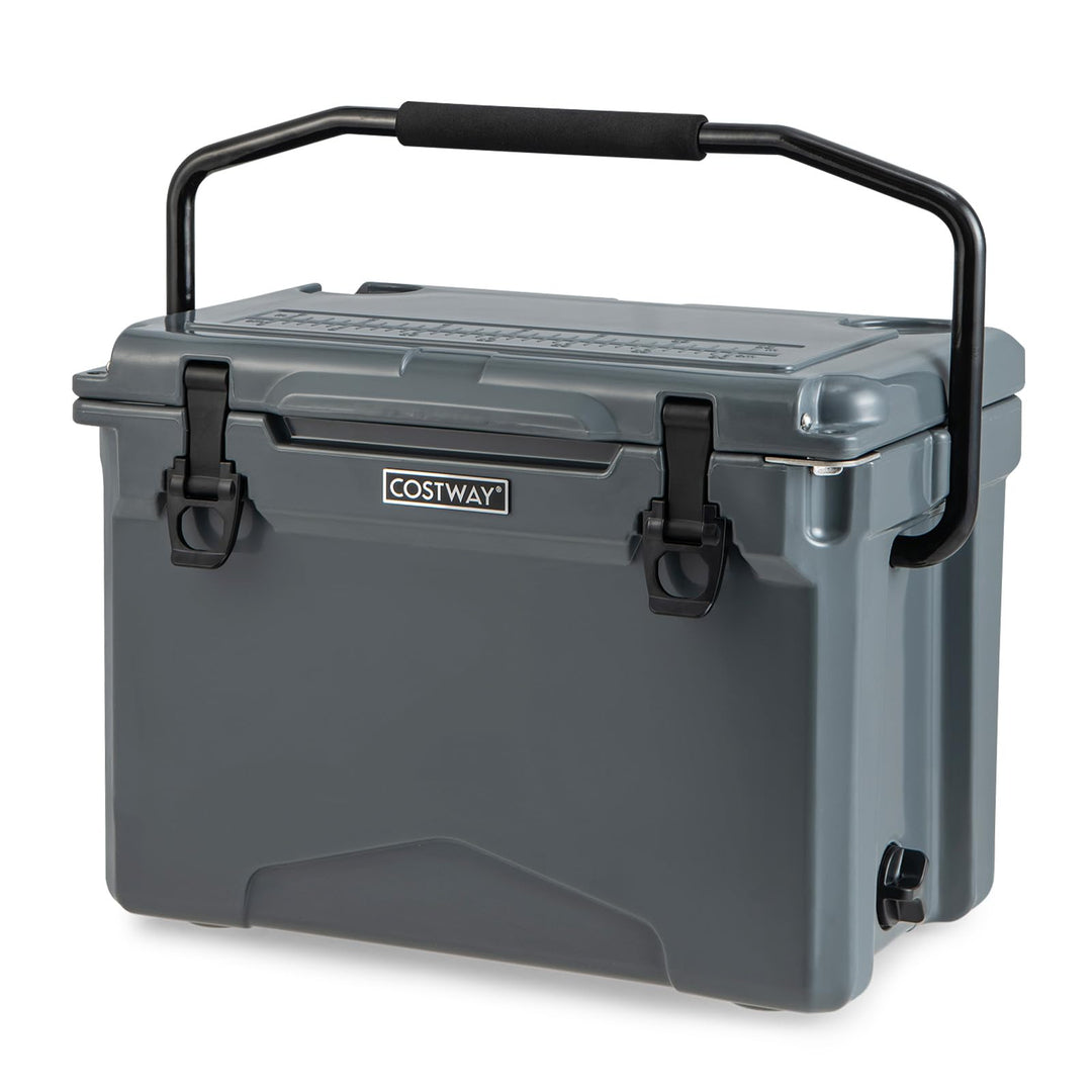 COSTWAY 21L Isolierbox Kühlbox tragbar, Wärmebehälter mit Flaschenöffner und Griff, Thermobox Speise