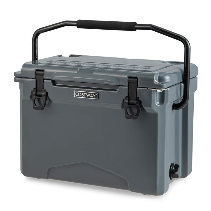 COSTWAY 21L Isolierbox Kühlbox tragbar, Wärmebehälter mit Flaschenöffner und Griff, Thermobox Speise