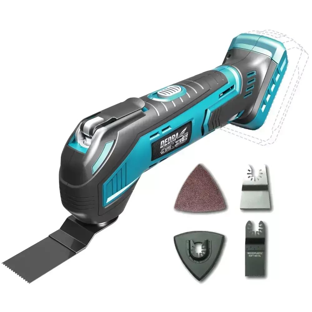 DEDRA Akku-Multifunktionswerkzeug, Multitool, 18 V, SAS+ALL im Karton ohne Akku und Ladegerät, mit 4