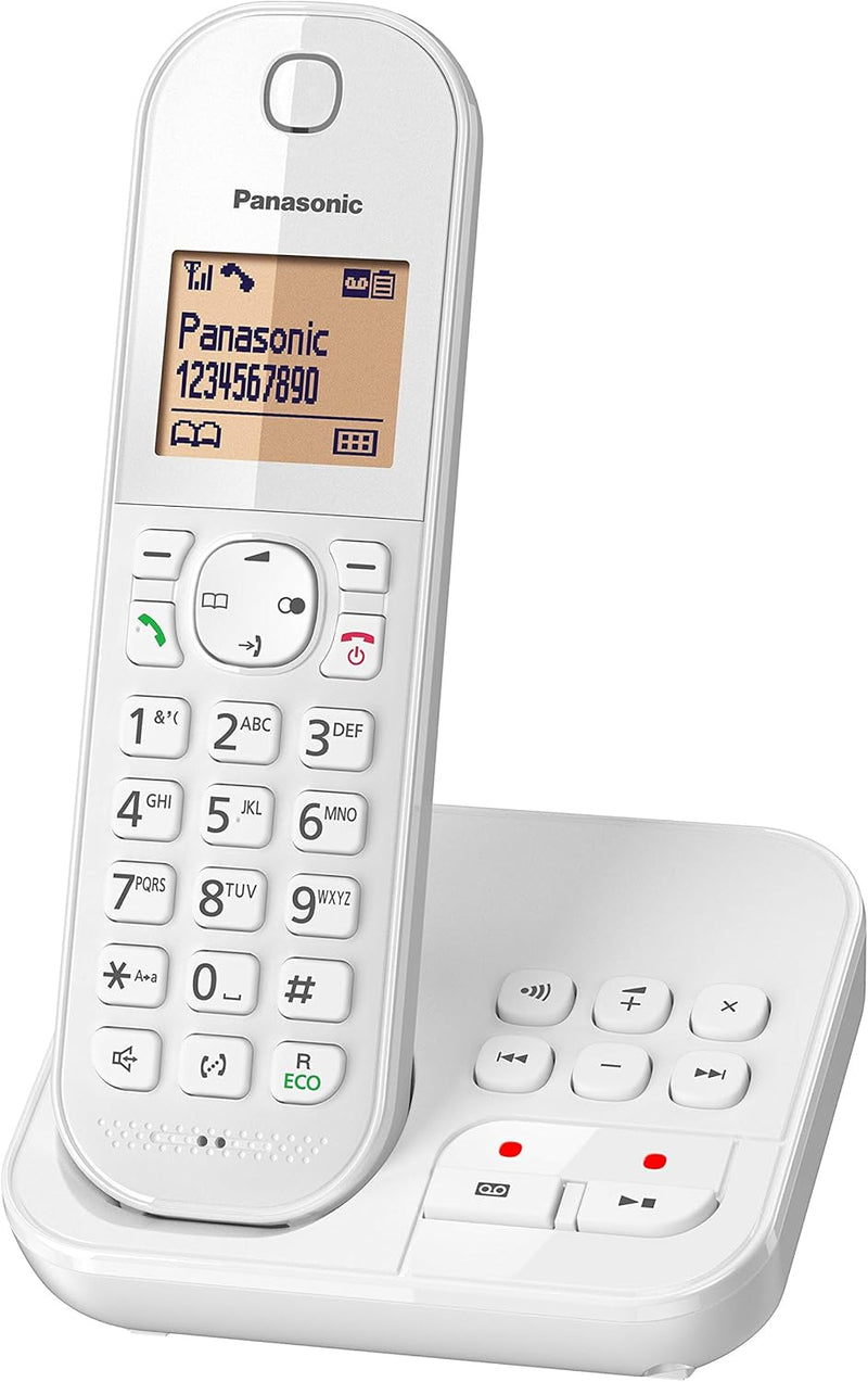 Panasonic KX-TGC 420 GW, schnurloses Telefon mit Anrufbeantworter, Weiss