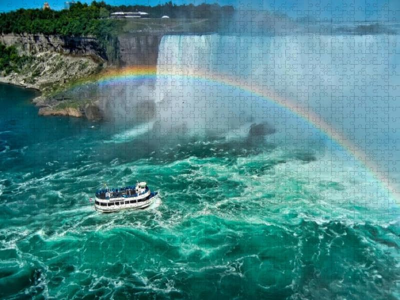 CALVENDO Puzzle Niagarafälle - American Falls und Horseshoe Fall 1000 Teile Lege-Grösse 64 x 48 cm F