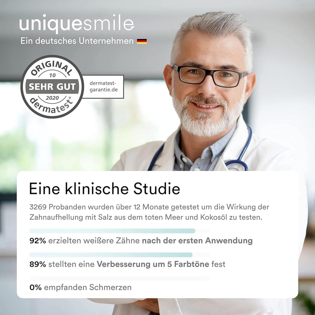 Zahnaufhellung Whitening Strips - Testsieger 2024-100 Tage risikofrei testen - frei von Peroxid - in
