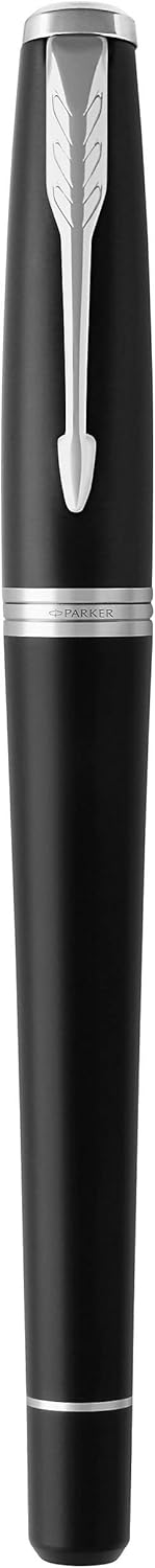 Parker Urban Füller | Muted Black mit Chromzierteilen | Füllfederhalter mit feiner Feder und blauer