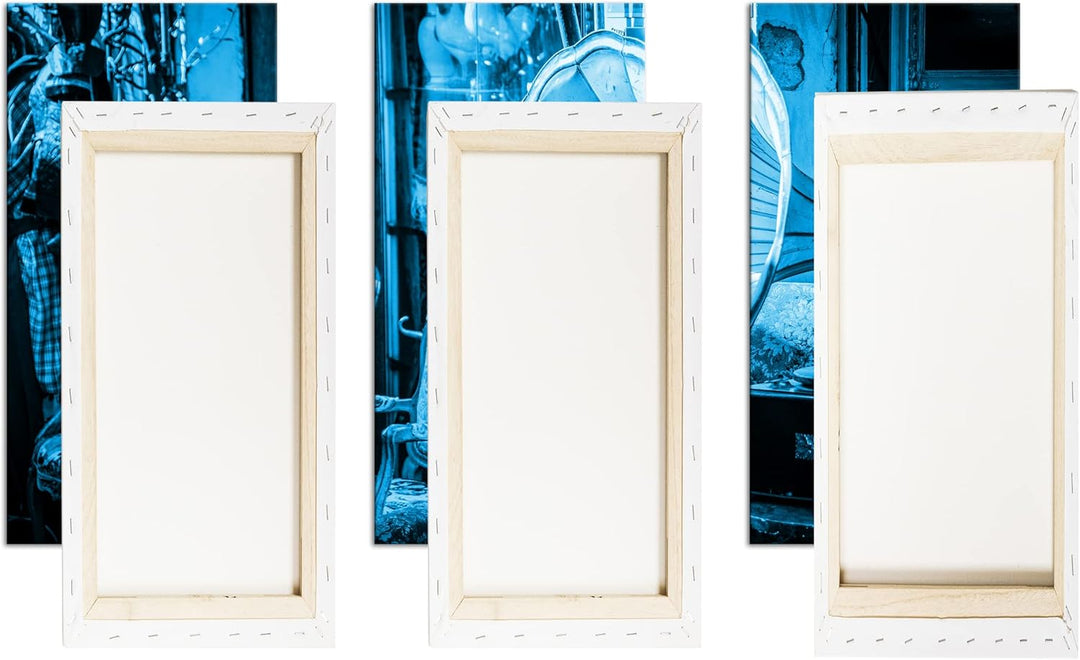 Plattenspieler Effekt: Zeichnung Format: 3-teilig 120x80 als Leinwandbild, Motiv fertig gerahmt auf