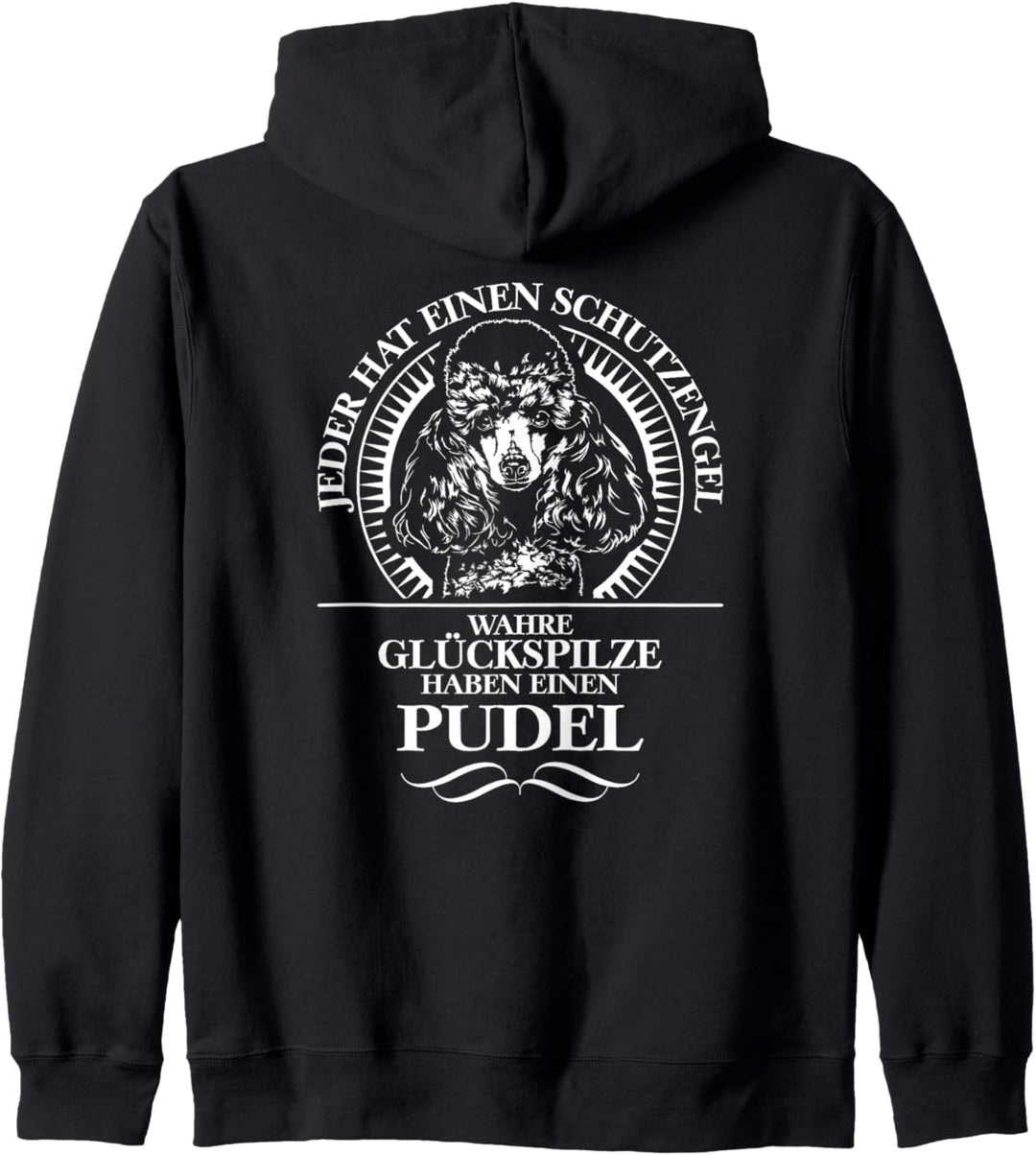 Süsser Pudel Schutzengel Hund Hunde Spruch Kapuzenjacke