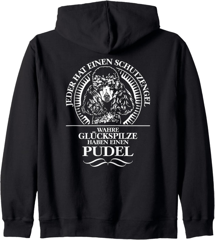 Süsser Pudel Schutzengel Hund Hunde Spruch Kapuzenjacke