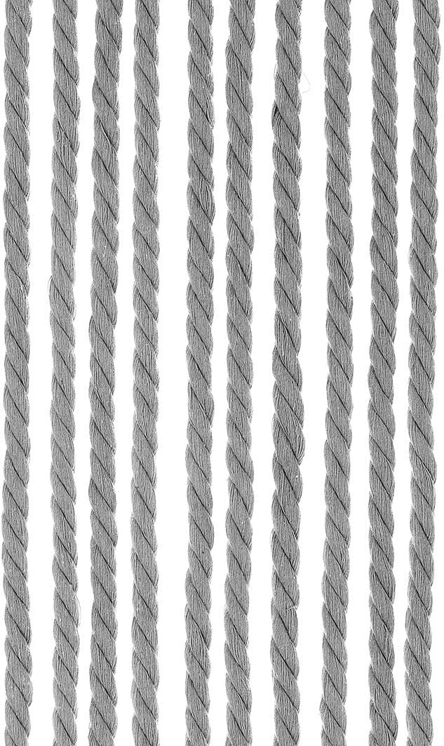 Kobolo Seilvorhang Türvorhang Grey 54 Stränge - Dekovorhang - rechteckig - Wohnzimmer