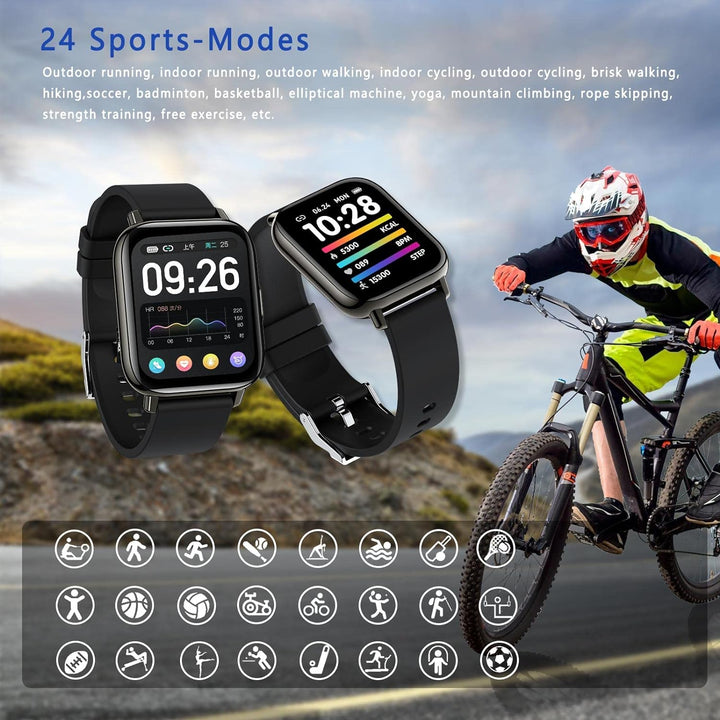 SUPBRO Smartwatch 1.69 Zoll HD Voll Touchscreen Fitness Tracker Uhr, IP68 Wasserdicht Fitnessuhr mit