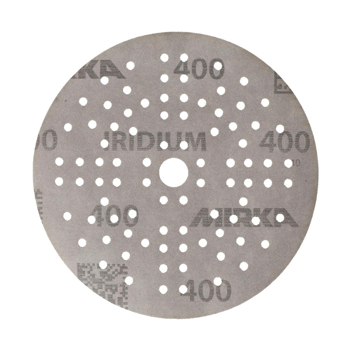 Mirka Schleifpapier Iridium Ø 125 mm Klett 89-Loch Korn 400 100 Stk | Premium Schleifpapier Korn 400
