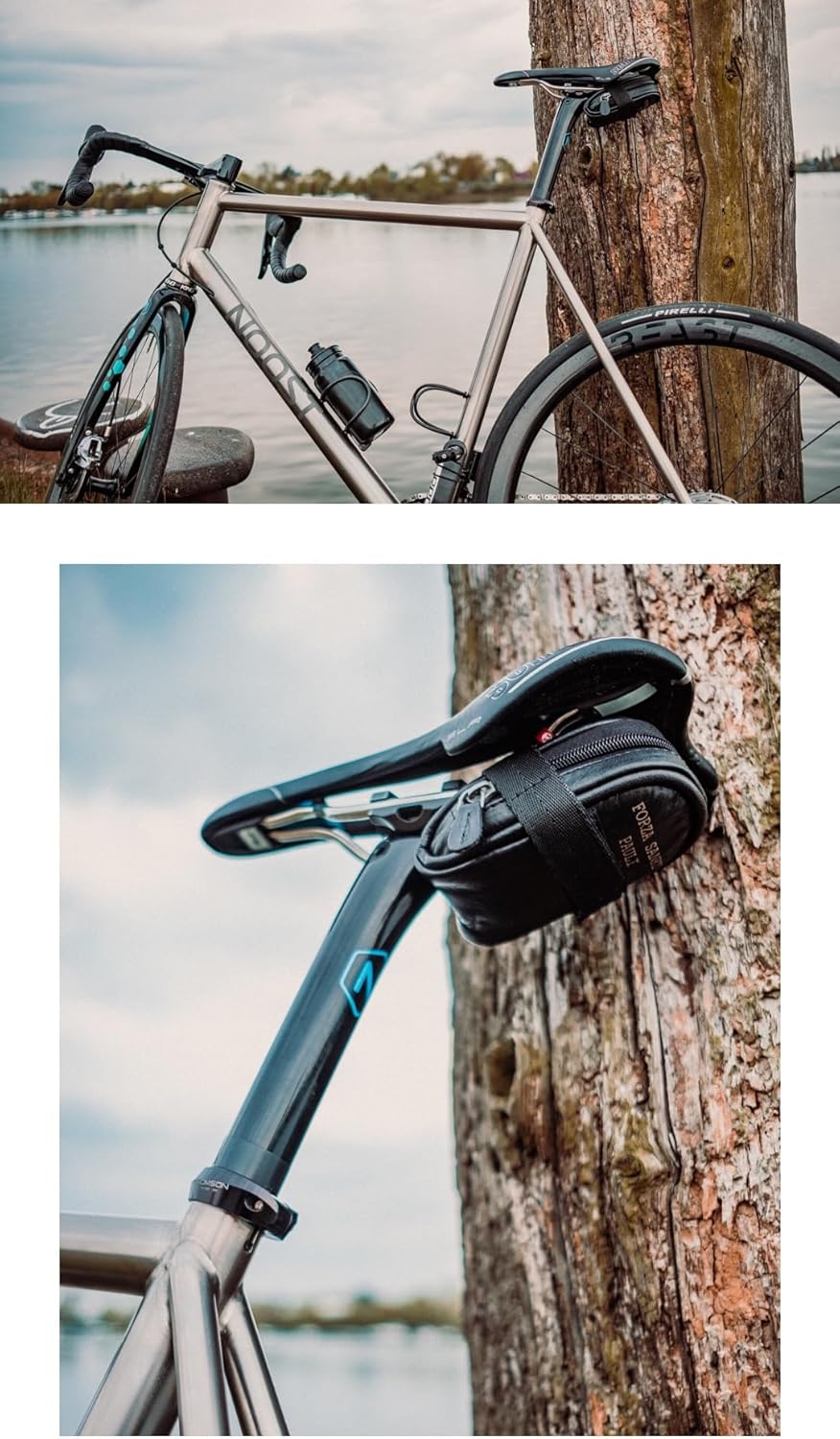 Gusti Satteltasche Leder - UDO B. Schlauchtasche mit wasserfestem Fahrradtasche für Werkzeug Lederta