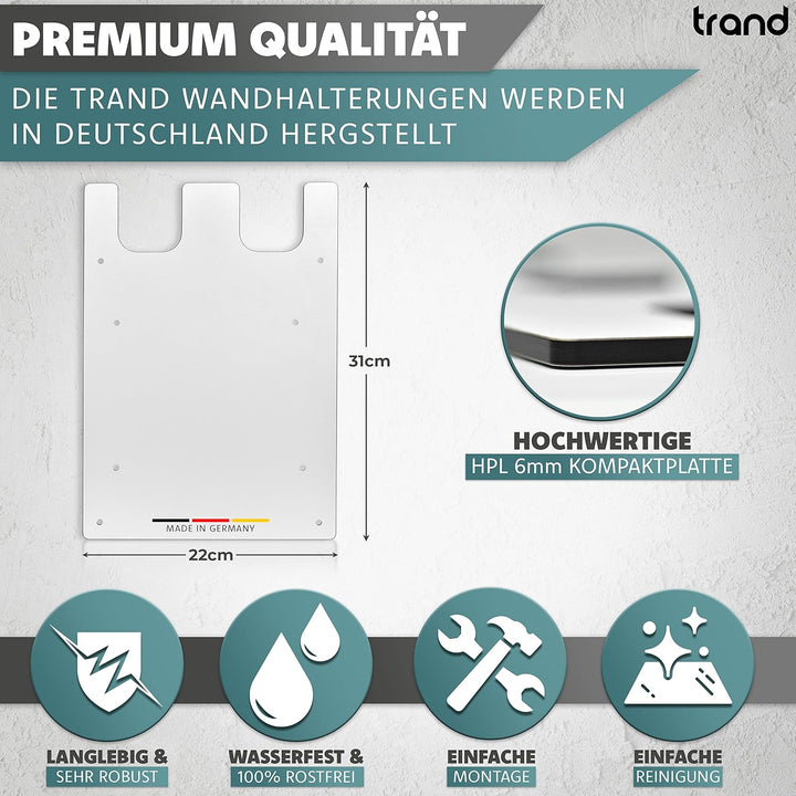 trand Wandhalterung für Makita Akku &amp; Ladegerät I Akkuhalter 18v/14,4v Makita inkl. Montagematerial