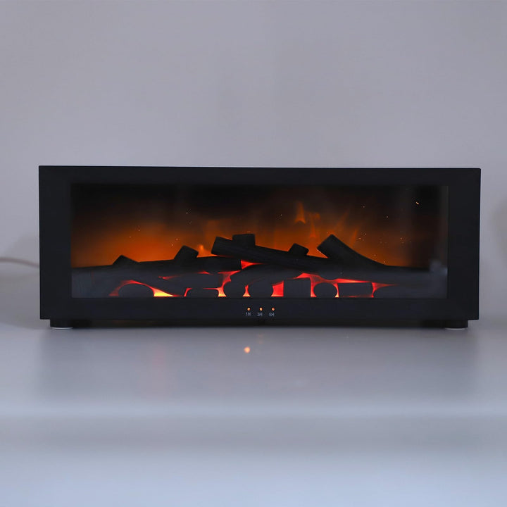 Mini-Kamindiffusor, 3D-Flammenkamin-Luftbefeuchter, Diffusor für ätherische Öle, Aromatherapie-Diffu