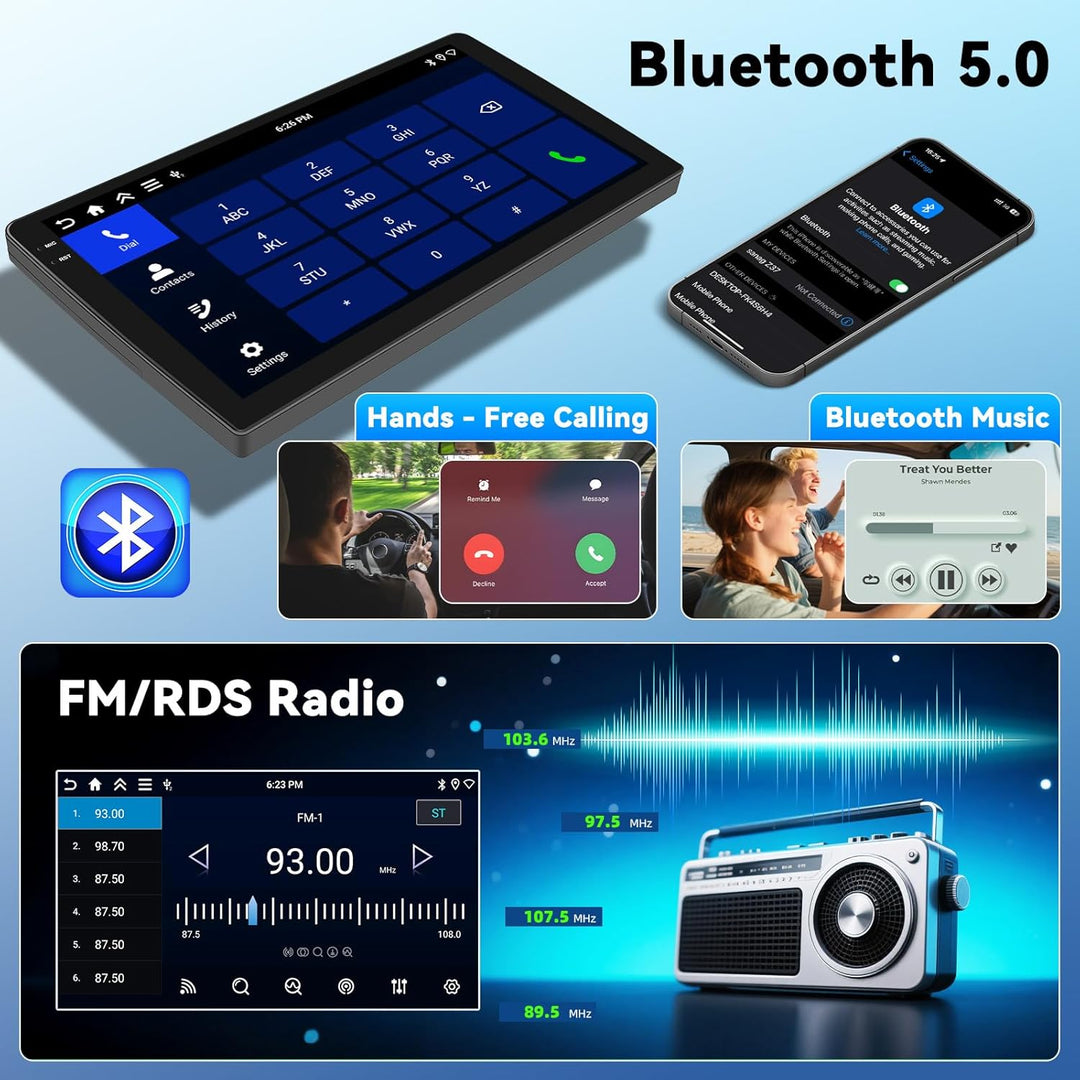 4+128G Android 15 Autoradio für Volkswagen Sharan II 7N Seat Alhambra II 2012-2015, 9" Incell Touchs