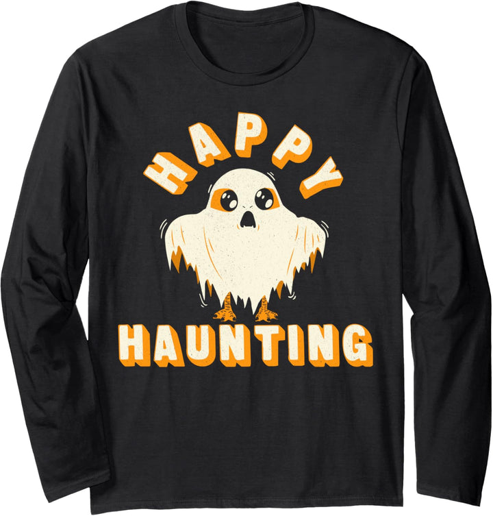 Star Wars Porg Happy Haunting Halloween Poster Langarmshirt