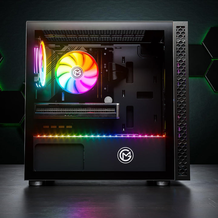 GameMachines Nova, mATX PC Gaming Gehäuse, inklusive 3 A-RGB Lüfter, Nova