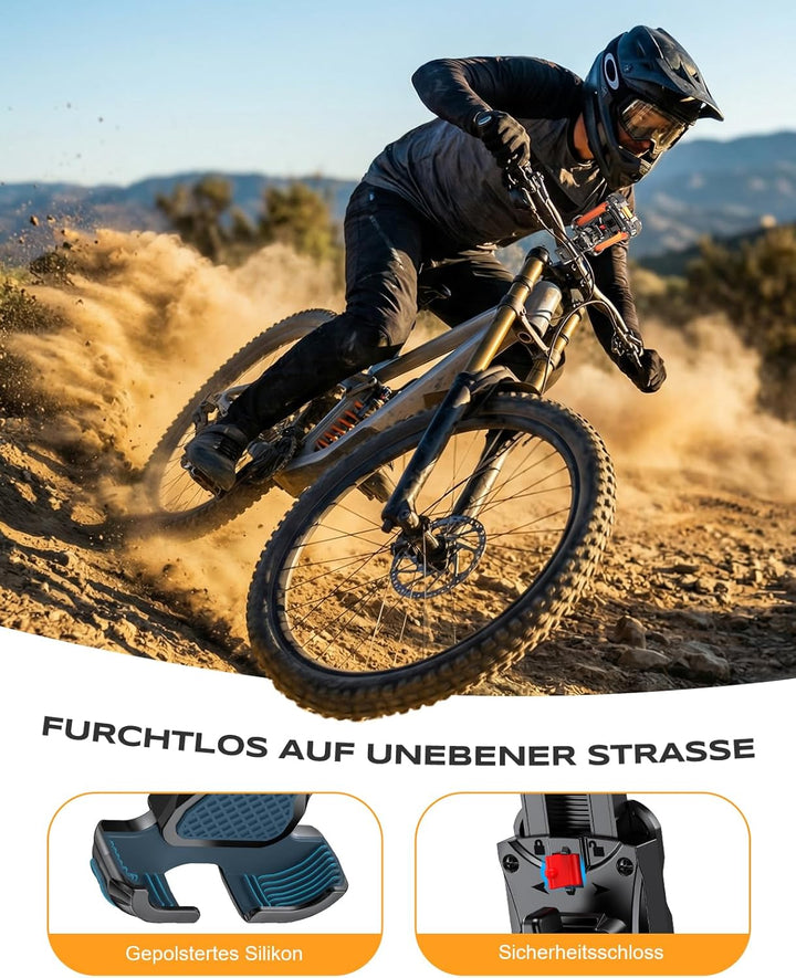 Babacom Handyhalterung Motorrad [1s Auto-Sperre] [360° Anti-Shake] Handyhalterung Fahrrad Lenker für