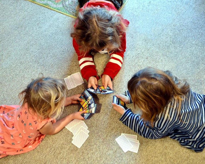 5er-Set: Berge Flüsse Städte und Länder Trumpf Quartett Spiele | Kleine Geschenke für Kinder & Famil