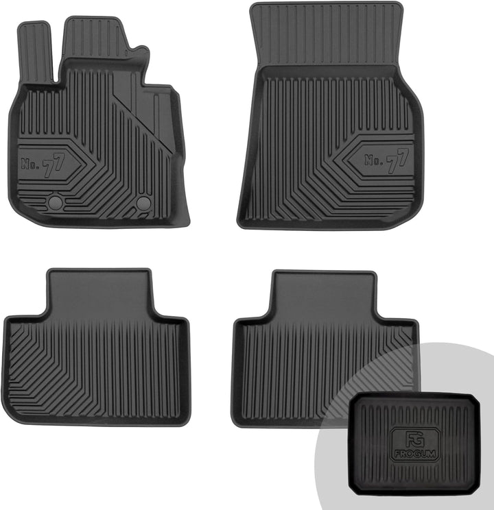 FROGUM No.77 Gummimatten Ganzjahresset von Auto Fussmatten Autofussmatten für BMW X3 G01 ab 2017, fü