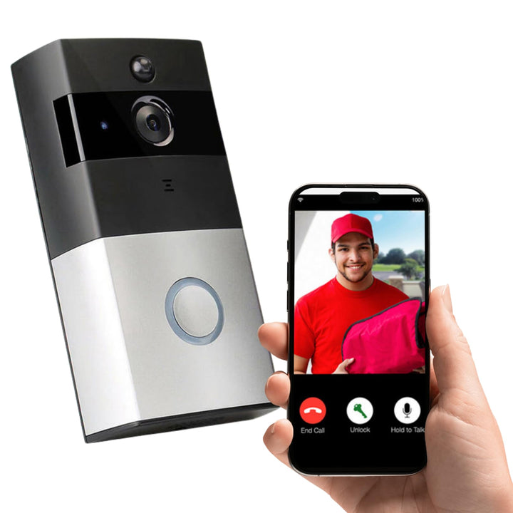 Millarco Home>it® Video-Türklingel mit WLAN und App - 720p HD Kamera, Nachtsicht, Zwei-Wege-Audio, B