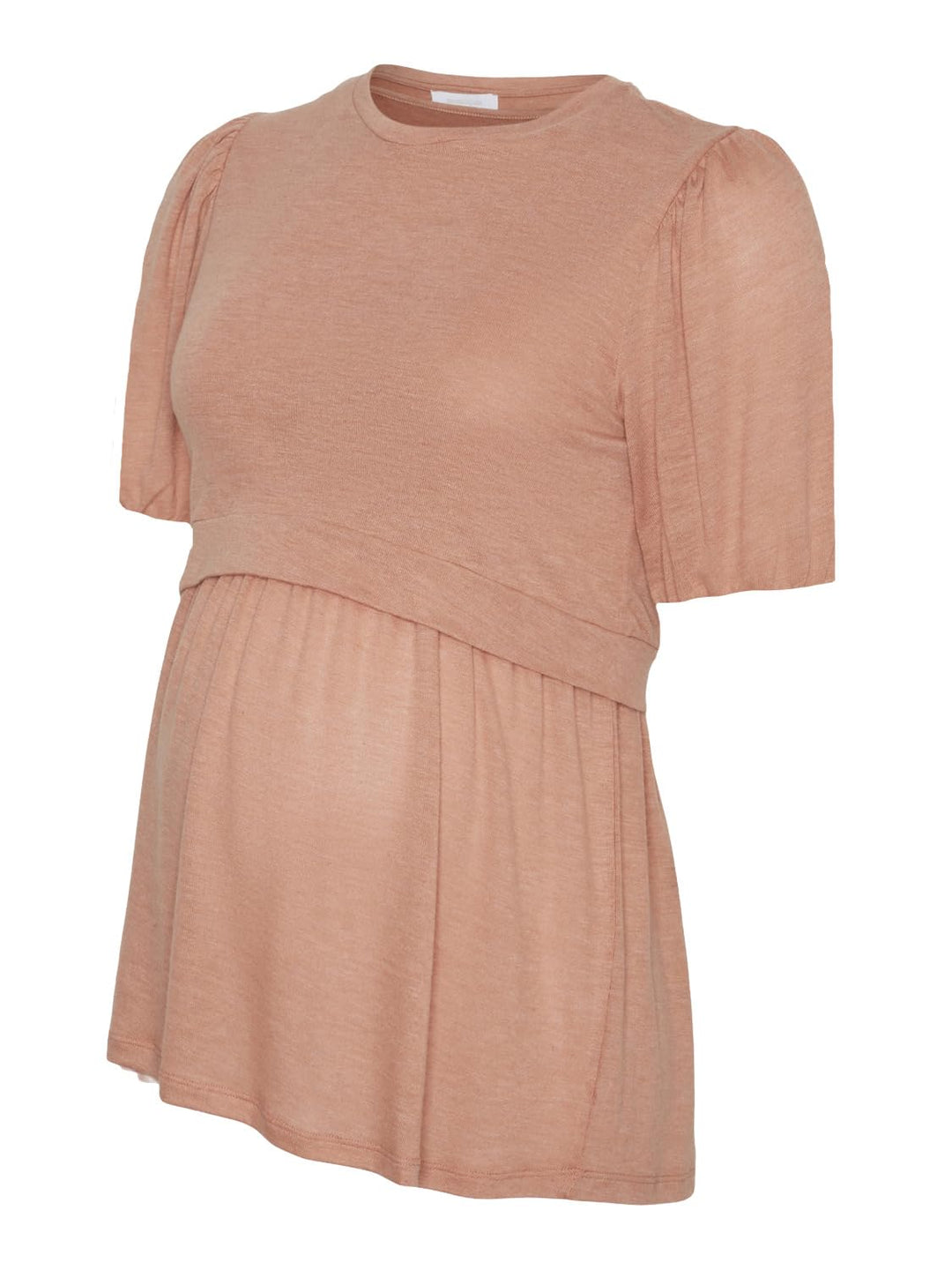 MAMALICIOUS Damen Umstandshirt, S Golden Ochre/Detail:melange