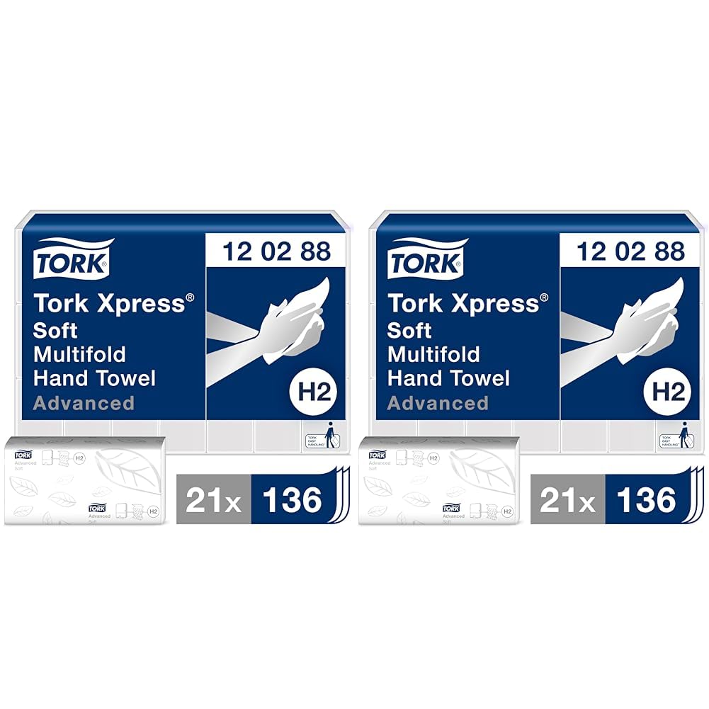 Tork Xpress weiche Multifold Papierhandtücher 120288 - H2 Advanced nachhaltige Falthandtücher für Ha