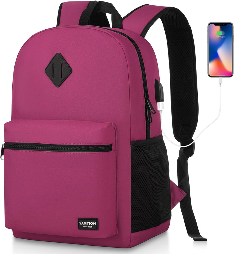 YAMTION Rucksack Laptop Damen,Schulrucksack Mädchen Teenager,Schultasche Mädchen Teenager Schulranze