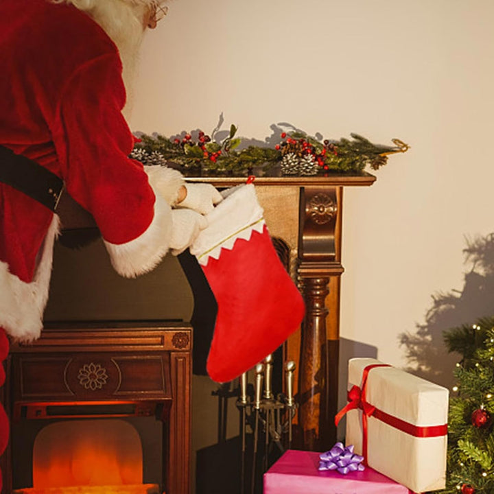 CINGHIA Nikolausstrumpf,Nikolausstiefel Personalisiert,12 Stück Nikolausstiefel Rot,Nikolausstiefel