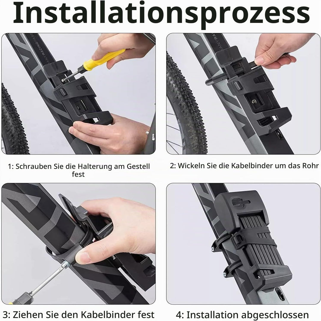 Fahrradschloss Fingerabdruck, Faltschloss Fahrrad, Elektronisches Kabelschloss, Smartes Klappbares F