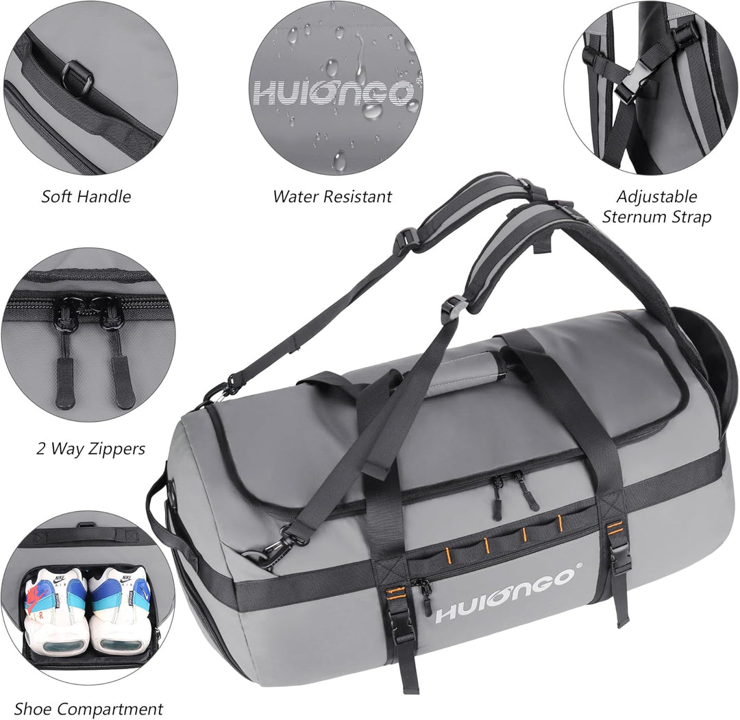 Hulongo Sporttasche Herren Damen 40L Reisetasche Klein für Kurztrips Weekender Gym Tasche mit Schuhf
