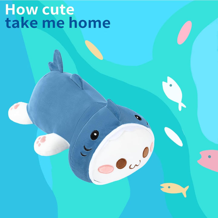 shownicer Plüschtier Hai Katze Kuscheltier Stofftier Kawaii Katze Plüsch, Kätzchen Plüschkissen Spie