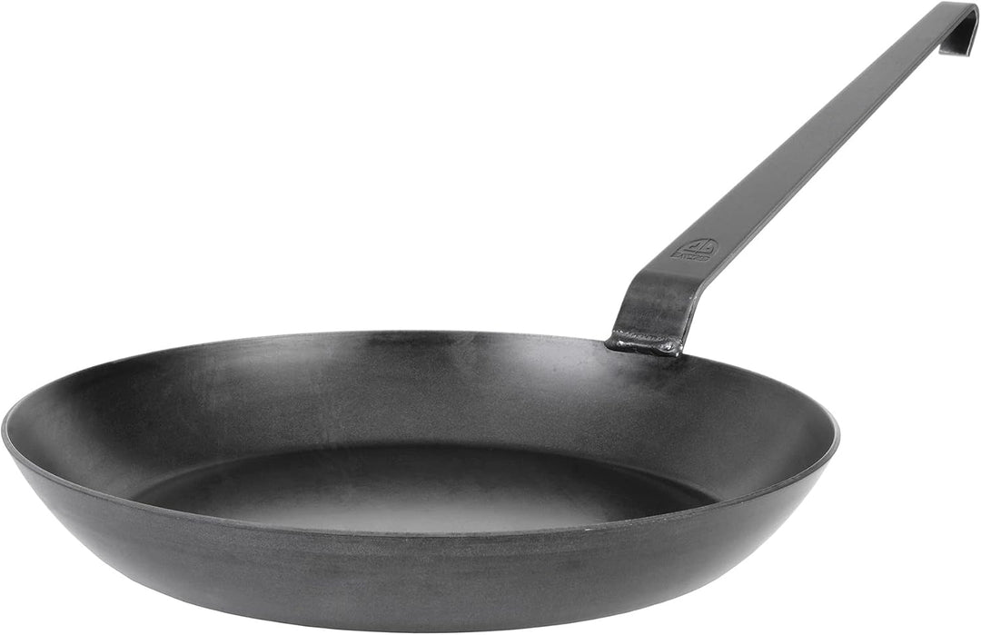 GRÄWE F400 Schmiedeeiserne Bratpfanne hoch Ø 32 cm Starterset mit Wender Ø 32 cm Starter Set: Bratpf