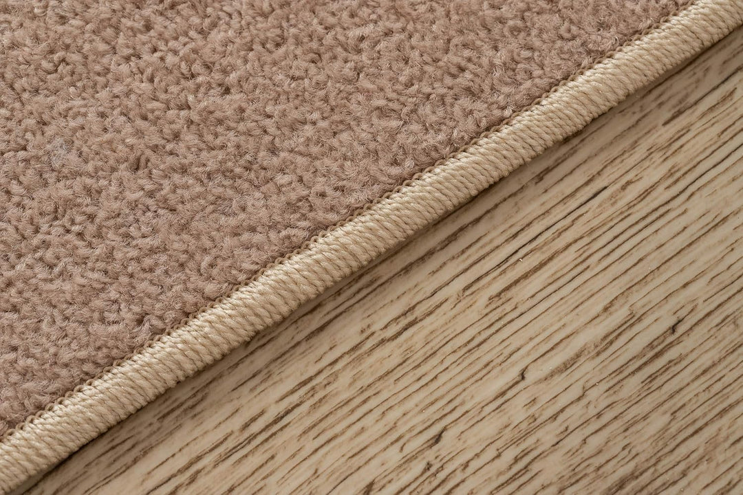 rugsx Einfarbiger Teppich Eton für Zimmer, Wohnzimmer, Schlafzimmer, Teppichboden Auslegware, beige,
