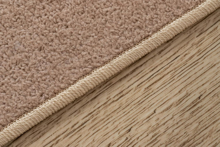 rugsx Einfarbiger Teppich Eton für Zimmer, Wohnzimmer, Schlafzimmer, Teppichboden Auslegware, beige,