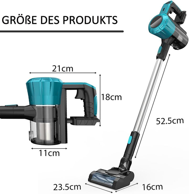 Akku Staubsauger 30000Pa,für Makita 18V Akku,Staubsauger Kabellos mit 0.6L Staubbehälter,LED Beleuch