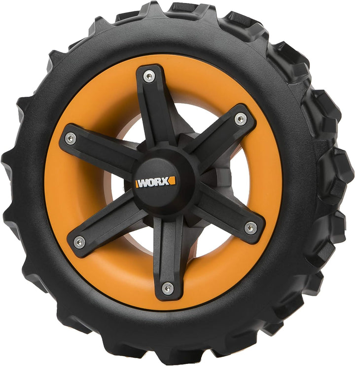 WORX WA0953 Landroid Räder All-Terrain - Für weichen Untergrund und feuchten Rasen, Schwarz & WA0179