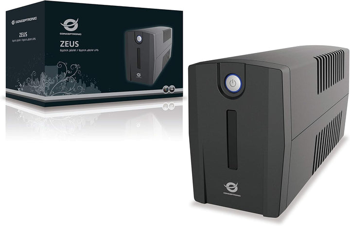 Conceptronic ZEUS02ES 850VA 480W USV, 2 x Schuko Socket 850 VA / 480 W 2 x Schuko socket, 850 VA / 4