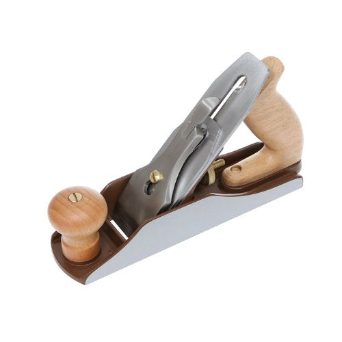 DICTUM® Hobel Nr. 4 | SK4 Eisen Schlichthobel | Holzhobel Handhobel mit 45°-Schnittwinkel | 50 mm Kl