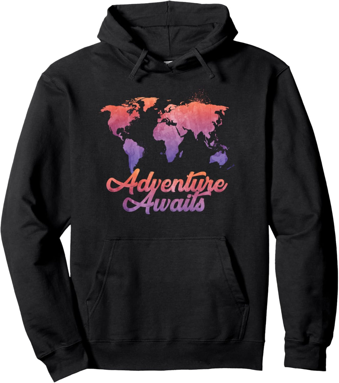 Adventure Awaits Outdoor Hike Camping Camper Pullover Hoodie